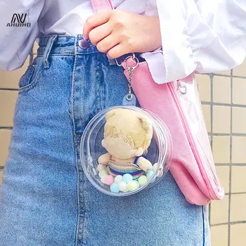 1 шт. прозрачная кукольная сумка для мультяшных кукол, прозрачная защитная сумка для игрушек переменного тока с рисунком японского аниме