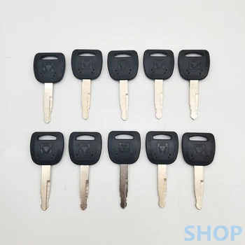 10 ШТ. Ключ для экскаватора XCMG Xugong Key, XE75/80/150/215/270/360 Ключ зажигания и ключ от дверного замка, старый стиль, черный, бесплатная доставка