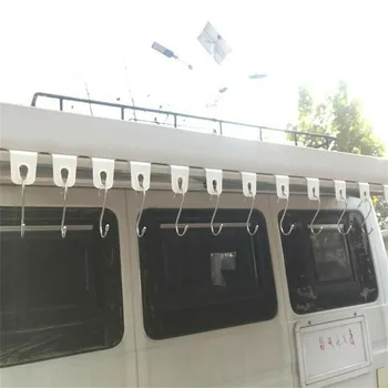 10шт Прочных крючков-стоек, Пластиковый Универсальный Белый Аксессуар, Навес, Крючки для одежды для RV Camper Caravan