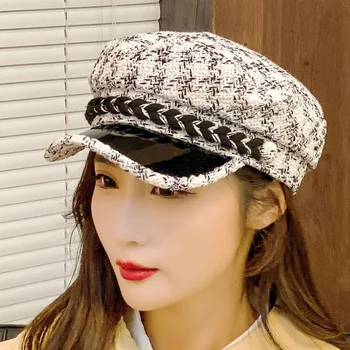 2023 новая зимняя удобная модная шапка-берет, Япония и Южная Корея, кепка для отдыха, осенняя и зимняя восьмиугольная шляпа художника