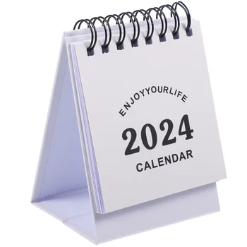 2024 2025 Мини-Календарь Настольный Бумажный Календарь Перевернутый Календарь Январь 2024 Июнь 2025 Календарь Переносная Палатка Календари Проволочные