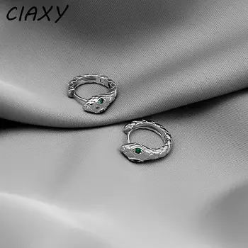 CIAXY 2023, новая Зодиакальная пряжка для ушей, серьги-змейки с зелеными глазами для женщин, индивидуальные серьги-петли, подарки в стиле ретро