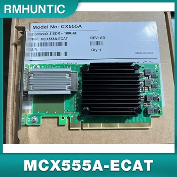ConnectX-5 EDR + 100GbE 100 Гбит/с Однопортовая Сетевая карта NIC CX555A MCX555A-ECAT