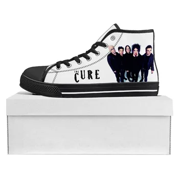 Cure Rock Band The Robert Smith, Высококачественные кроссовки, мужские, женские, подростковые, парусиновые Кроссовки, Обувь для пары, Обувь на заказ, черный