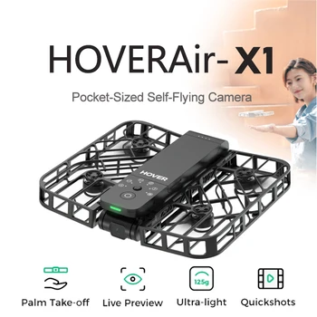 HoverAir X1 Flying Camera Карманная Сверхлегкая Складная Портативная Камера Для Разблокировки Расширенных снимков Dronie View Mini Drone