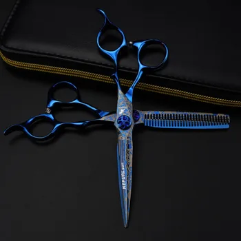 Nepurlson Professional Япония 6-дюймовые ножницы для стрижки волос из стали 440, Парикмахерский салон, ножницы для филировки волос, Парикмахерские ножницы