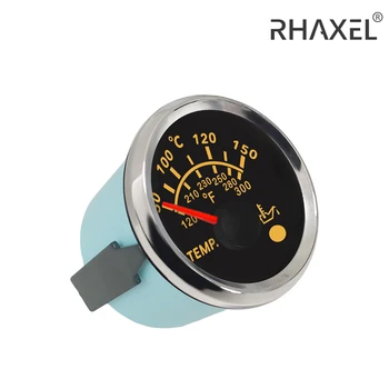 RAXEL Универсальный 52 мм Измеритель Температуры Масла 50-150 Градусов для Гоночных Автомобилей RV с 8 Цветами Подсветки 12V 24V