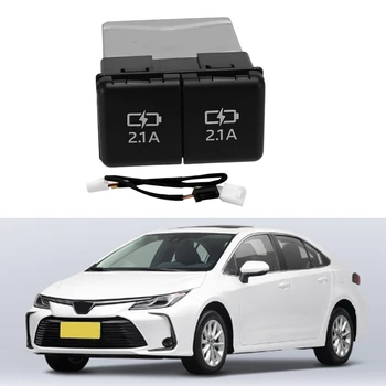 Автомобильное быстрое зарядное устройство Черный ABS с двумя USB-разъемами Автомобильные аксессуары для Toyota Corolla 2020-2022