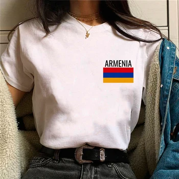 Армения футболка женская Японская комическая футболка девушка забавная манга дизайнерская одежда