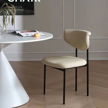 Белый обеденный стул для гостиной, вспомогательная кухонная стойка, обеденный стул для домашнего офиса, туалетный столик Eetstoelen Мебель для дома DX50CY