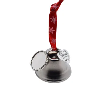 Бесплатная доставка 20 шт./лот Сублимационные заготовки Рождественские колокольчики с красной веревкой для рождественского украшения