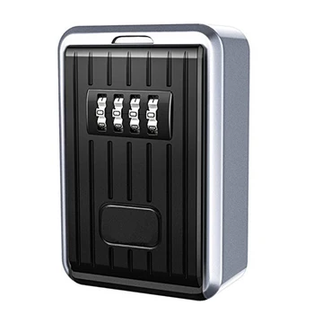 Блокиратор с 4-значной комбинацией Водонепроницаемая коробка Из алюминиевого сплава, устойчивый к атмосферным воздействиям, чехол для ключей со сбрасываемым кодом, Настенный шкаф для хранения ключей Mou