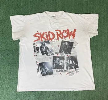 Винтажная рубашка Skid Row 1990 года, 300 концертов, мировое турне, Один размер, подходит всем, длинные рукава