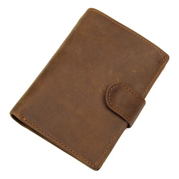 Винтажный кожаный кошелек мужской RFID-противоугонная сумка для салфеток, кошелек из воловьей кожи с несколькими картами оптом
