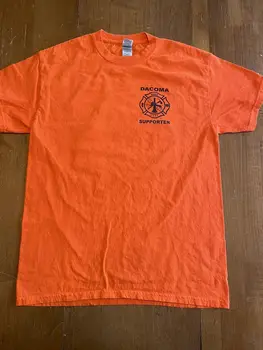 Возьмите Взрослый M Средний Dacoma Пожарная Служба Графическая Футболка Оранжевый Пожарный