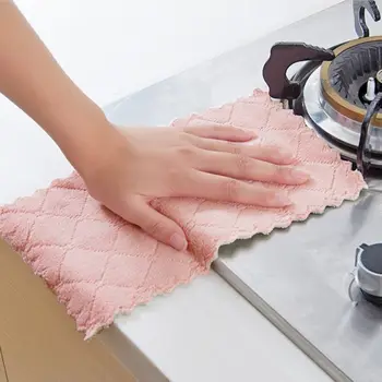 Высокоэффективное мягкое средство для протирания Впитывающее полотенце из микрофибры, салфетка для мытья посуды, кухонное полотенце, тряпка для мытья посуды