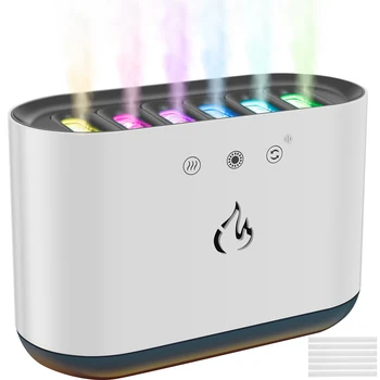 Диффузор эфирного масла с 7 цветами подсветки, 900 мл, Ароматерапевтический пламенный диффузор, Бесшумный Ароматический диффузор, увлажнитель Расслабляющего воздуха