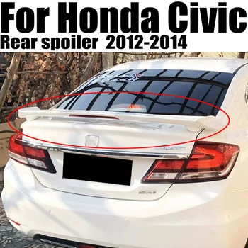 Для Honda Civic 2012 2013 2014 Спойлер ABS Материал Цвет грунтовки Задний багажник Спойлер Обвес Аксессуары