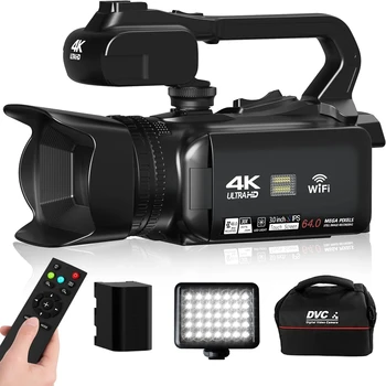 Для Видеокамеры Tiktok 4K Камера Прямой Трансляции Для Youtube 64MP WIFI С 18-Кратным Зумом, Цифровая Камера с Сенсорным Экраном, Видеомагнитофон