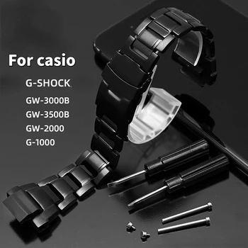 Для часов Casio серии G-Shock ремешок 5121GW-3000/3500/2000 G-1000 Металлический ремешок из нержавеющей стали мужской Браслет Аксессуары для браслетов