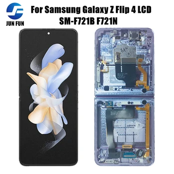 ЖК-Дисплей Для Samsung Galaxy Z Flip 4 ЖК-дисплей SM-F721B F721N Экран Сенсорный Экран С Рамкой Дигитайзер В Сборе Запчасти