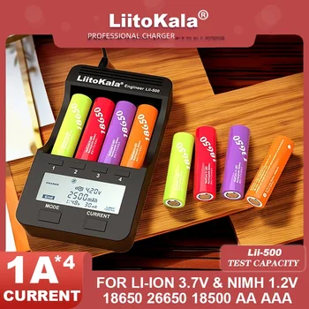Зарядное устройство Liitokala-Lii-500, 18650 для 1,2 В 3,7 В Литиевых NiMH 26650 22650 18490 18500 14500 Батареек типа АА, Тестовая Емкость