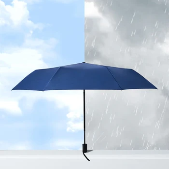 зонты с тремя складными восьмиконечными зонтами, складные зонты и новые полностью автоматические зонты с солнцезащитным козырьком