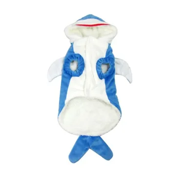 Износостойкая Стереоскопическая одежда для собак-акул из дакроновой ткани, воздухопроницаемость, осенне-зимние костюмы для домашних животных для щенков