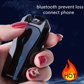 Импульсная плазменная USB-двухдуговая электрическая зажигалка со светодиодным дисплеем Bluetooth Наружная ветрозащитная зажигалка для сигар высокого класса Мужской подарок