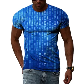 креативная красочная футболка с 3D-цифровой печатью с абстрактным круглым вырезом, спортивные простые повседневные футболки с коротким рукавом, роскошная футболка 2023 года