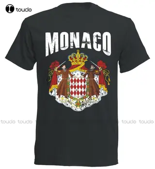 Летняя горячая простая хлопковая футболка с короткими рукавами, футболка Monaco, Винтажная футболка для футболиста, забавная новинка Xs-5Xl