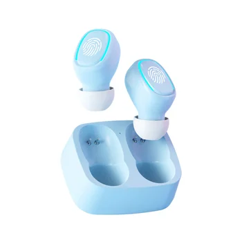 Мини-беспроводная Bluetooth-гарнитура, сенсорная подсветка, затычки для ушей, защита от пота, стереогарнитура высокого качества, универсальная, зеленая