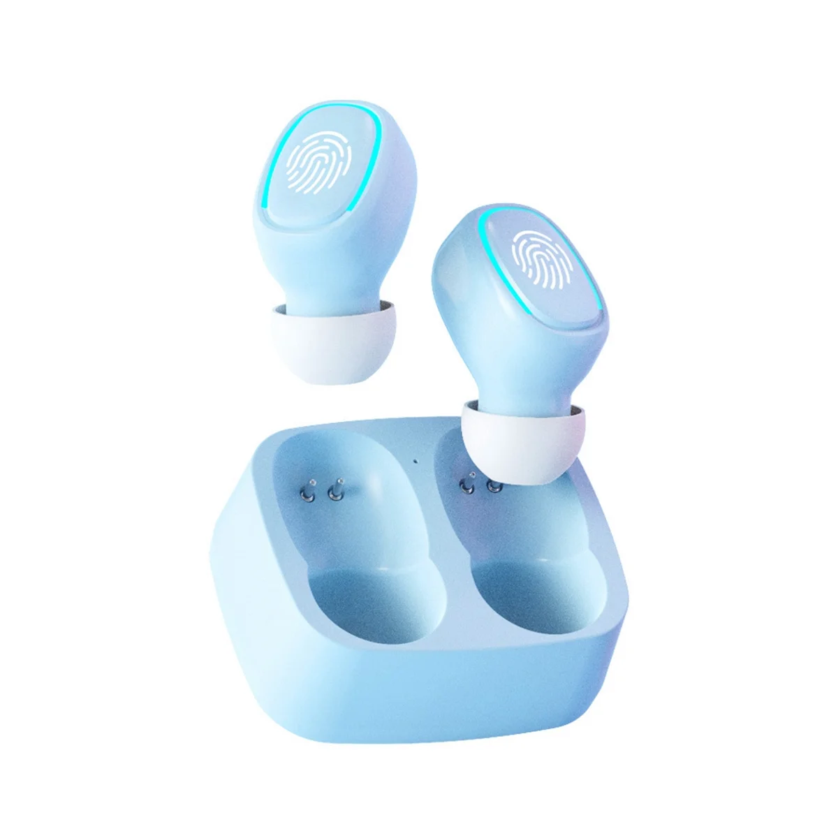 Мини-беспроводная Bluetooth-гарнитура, сенсорная подсветка, затычки для ушей, защита от пота, стереогарнитура высокого качества, универсальная, зеленая
