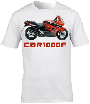 Мотоциклетная футболка CBR1000F для мотоциклистов с круглым вырезом и коротким рукавом