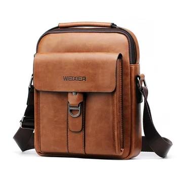 мужская новая сумка через плечо из мягкой искусственной кожи высокого качества, модная повседневная сумка на молнии, офисная сумка-мессенджер