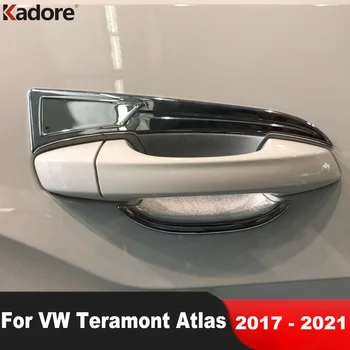 Накладка Крышки Чаши Ручки Боковой Двери Автомобиля Volkswagen VW Teramont Atlas 2017 2018 2019 2020 2021 Хромированные Внешние Аксессуары