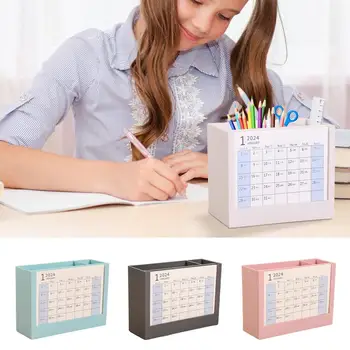 Настольный календарь на 2024 год Держатель ручки Nordiic Ins Коробка для хранения канцелярских принадлежностей на офисном столе Коробка для маркеров и карандашей Школьные канцелярские принадлежности