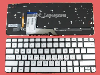 Новая Латино-Испанская клавиатура Teclado для HP Spectre Pro x360 G1 x360 G2 Серебристого цвета С ПОДСВЕТКОЙ, без рамки