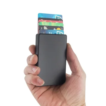 Новый Rfid-противоугонный держатель для деловых карт для мужчин и женщин, Ультратонкая алюминиевая коробка, держатель для кредитных карт, кошелек из углеродного волокна, кошелек