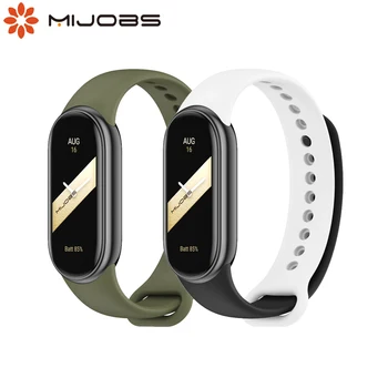 Ремешок Mi Band 8, резиновый браслет для Xiaomi Smart Band 8, смарт-часы с NFC, спортивный силиконовый браслет на запястье, ремешок Miband 8