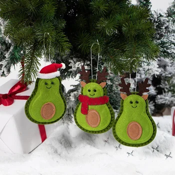 Рождественский подвесной кулон, Очаровательные подвесные подвески с авокадо, украшения для Рождественской елки, украшение для вечеринки для дома