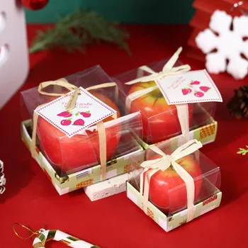 Рождественское украшение ароматическая свеча Apple ароматический подарок креативная романтическая рождественская фруктовая свеча peace
