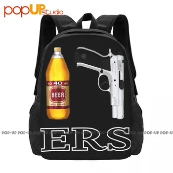 Рюкзак 49Ers San Francisco Harajuku Joke Beer Gun, большая вместительная сумка для покупок с милым художественным принтом, для бега на свежем воздухе