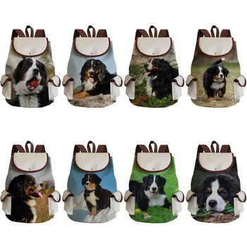 Рюкзак с принтом Бернской горной собаки, милый рюкзак с изображением животных, повседневные женские рюкзаки для путешествий большой вместимости, рюкзаки для улицы