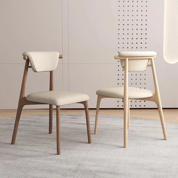 Современный минималистичный обеденный стул со скандинавской спинкой, Ресторанный обеденный стул из массива дерева, легкая Роскошная дизайнерская мебель для отдыха Sillas