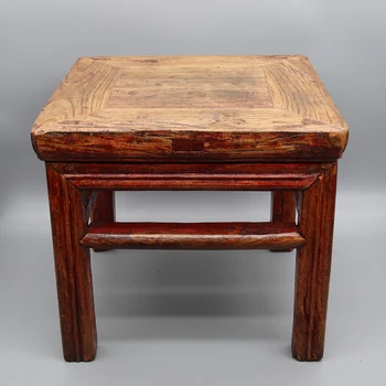 Старый приставной столик, ночной столик, китайский антикварный столик, квадратный табурет, чайный столик, прочная подставка, украшение дома