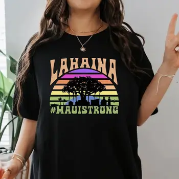 Футболка Maui Strong, футболка Lahaina Banyan Tree, футболка Lahaina Fires, футболка Hawaii, Mau
