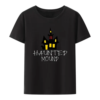 Хлопчатобумажная футболка I Love Haunted Mound Castle в стиле Дерева С Привидениями, Мужская одежда с принтом Camisetas, Повседневная футболка с коротким рукавом