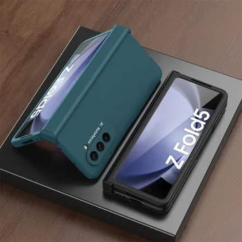 Шарнирная Оболочка Противоударный Чехол Для телефона Samsung Galaxy Z Fold 5 5G Защита От падения Задняя Крышка Для Galaxy Z Fold4 Fold3 Shell