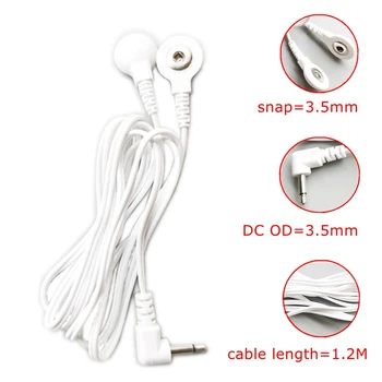 Электродная накладка подводящий кабель для аппарата для электротерапии тела низкой и средней частоты, L = 1,2 М, snap = 3,5 мм, DC OD = 3,5 мм